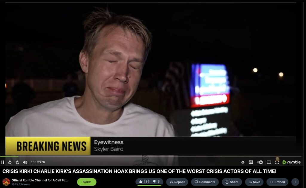 Charlie Kirk Shoahting eyewitness Skylar Baird found on IMDB
